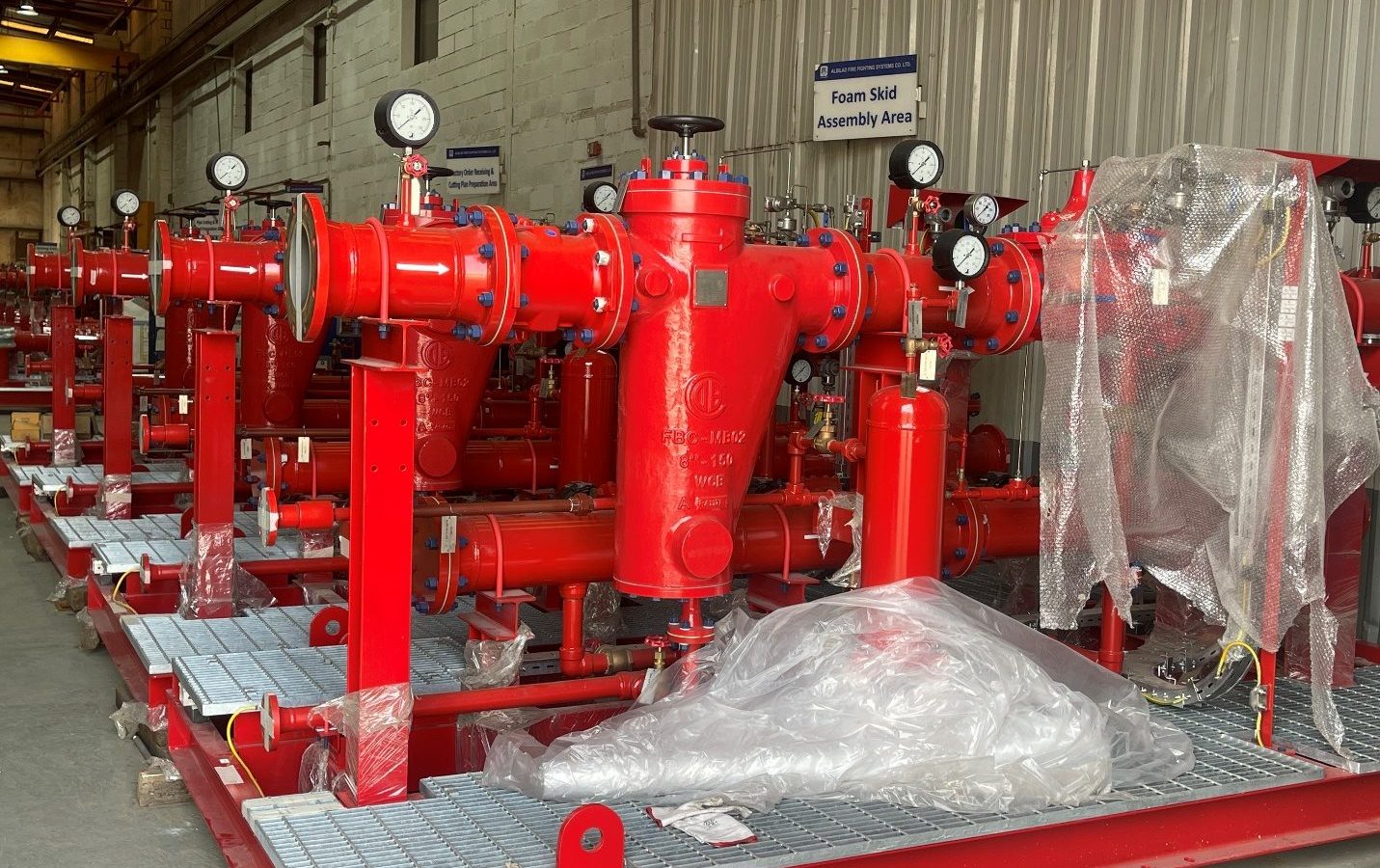 Albilad fire protection skid manufactured in the Kingdom