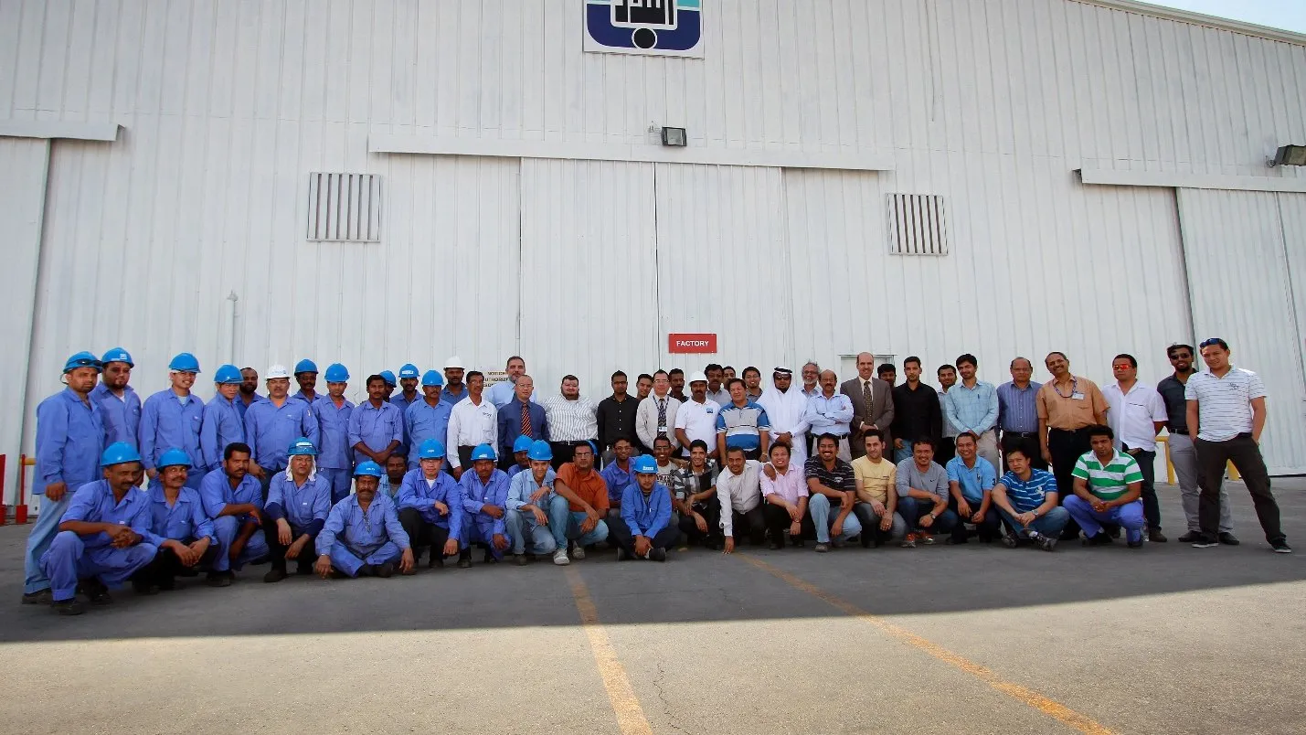 Albilad engineering and production team at the Dammam 2nd Industrial City facility